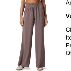 Vuori Villa wide leg pants chocolate